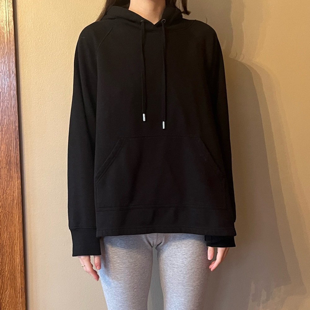 H&M basics black hoodie sweatshirt